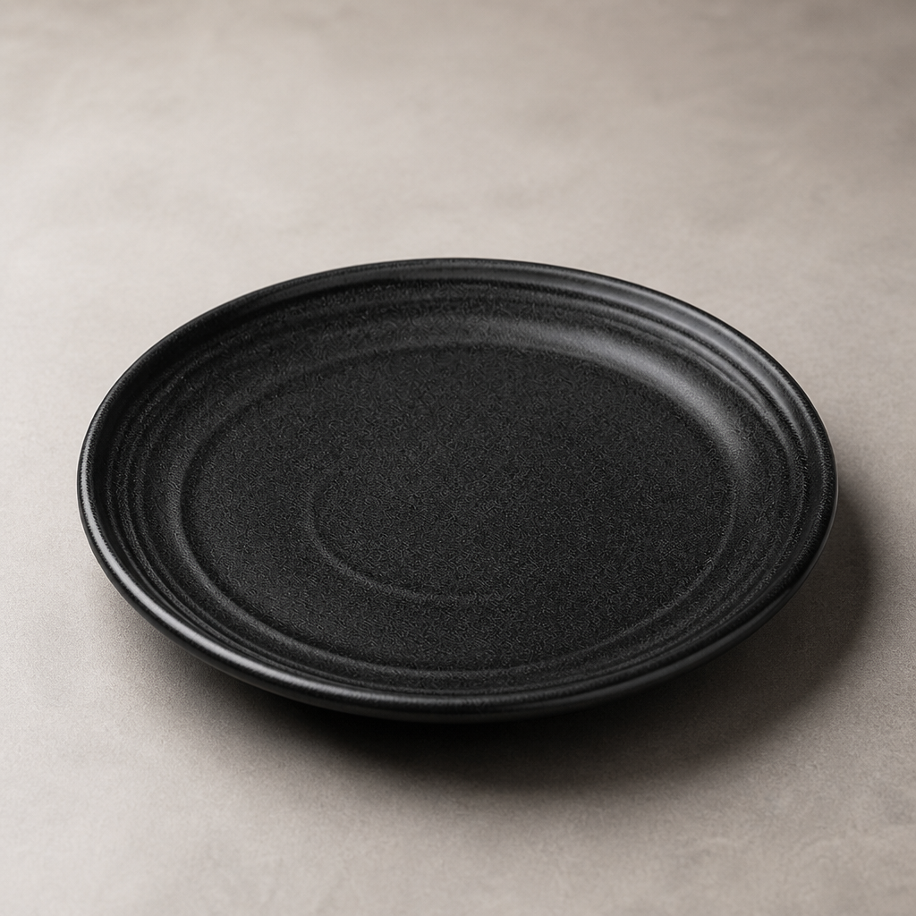 Commercial Textured Black Starter Plates 220mm 6 Pack