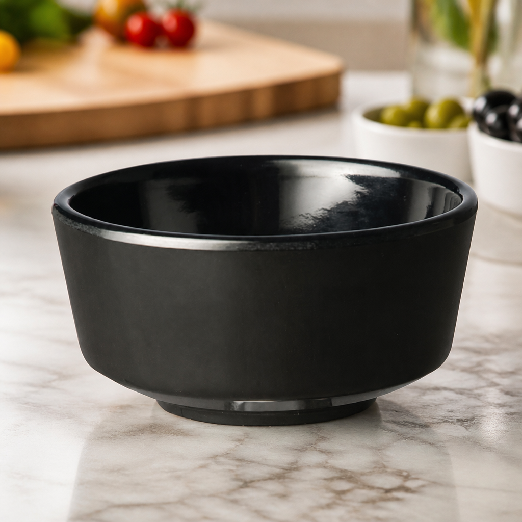 Commercial Melamine Round Bowl 5 Inch 450ml Black