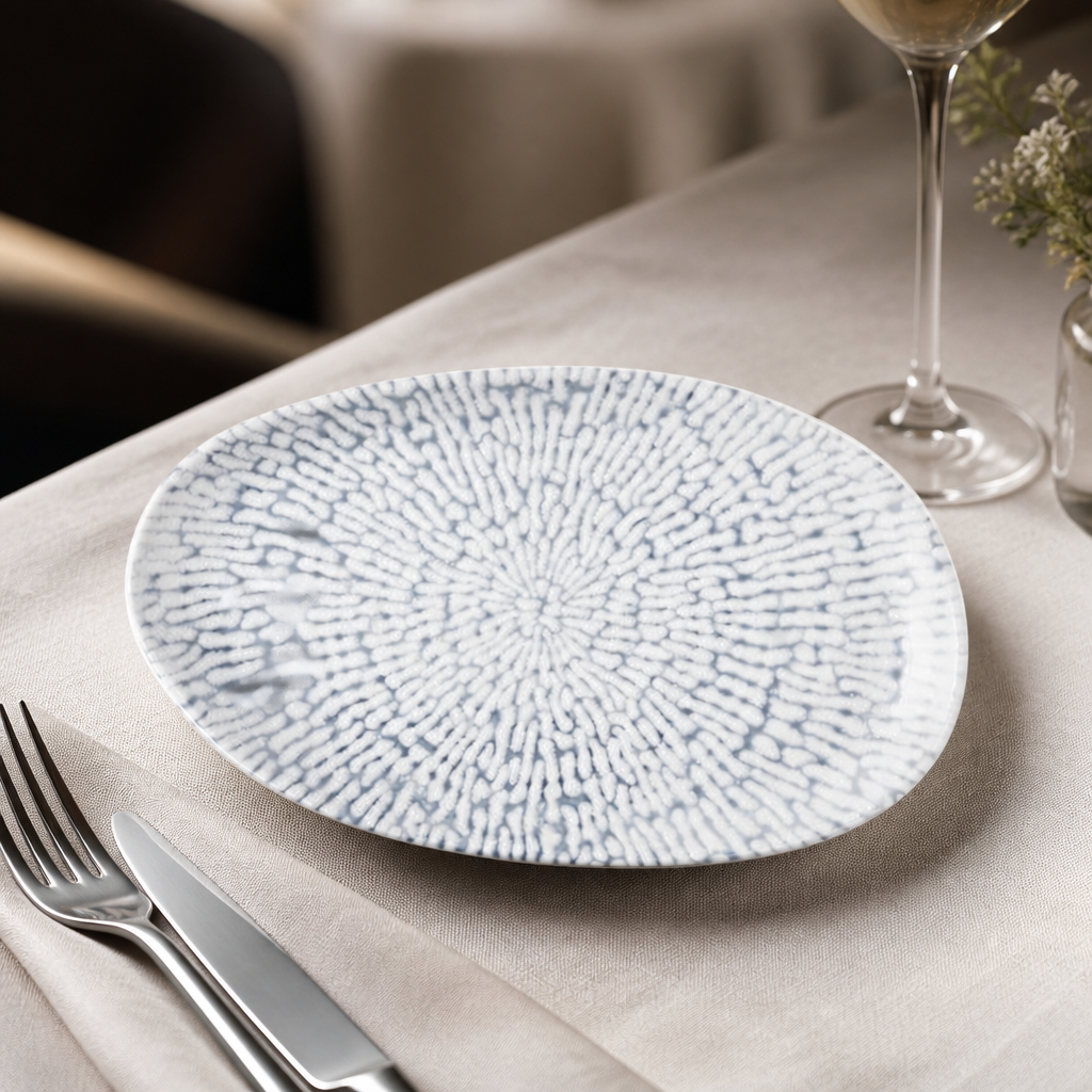 Commercial Oblong Plates 220x130mm Natural Ceramic 6 Pack