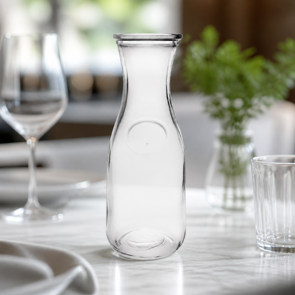 500ml Commercial Glass Carafes - Set of 6 Elegant Drink Servers