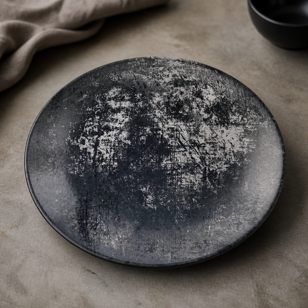 Commercial Deep Coupe Plates 281mm Black 12 Pack