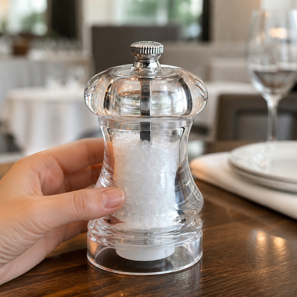 Commercial Acrylic Salt Mill 85mm clear kitchen equipment