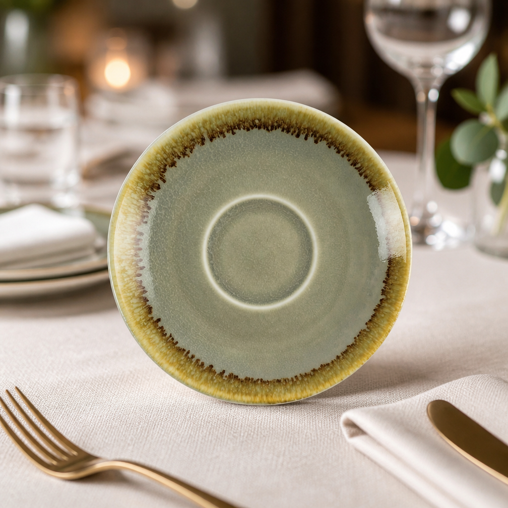 Commercial Porcelain Espresso Saucers 115mm Moss 6 Pack