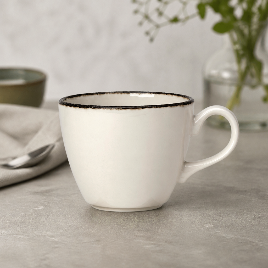 6oz Charcoal Dapple Cups 36 Pack Commercial Crockery Set