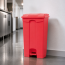 Commercial 87L Red Pedal Bin for Hygienic Waste Disposal