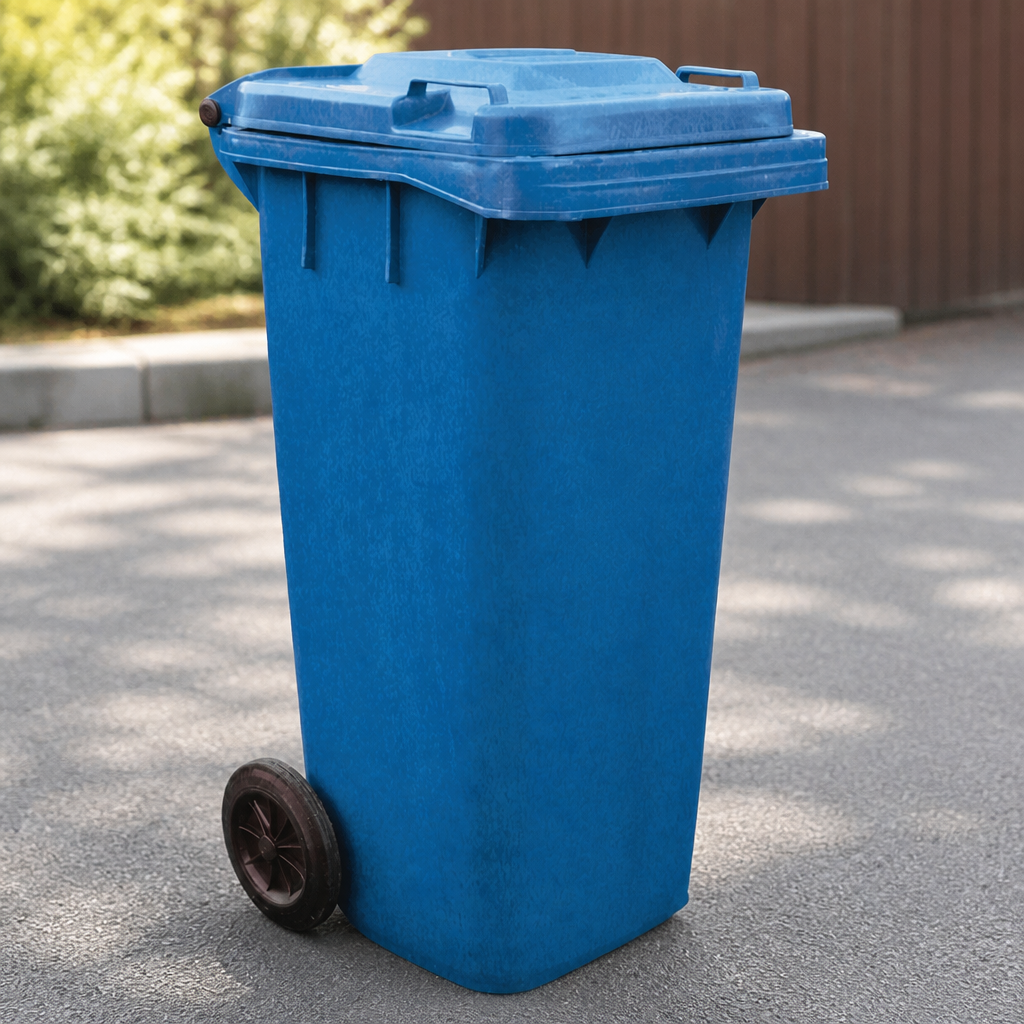120L Blue Wheelie Bin for Commercial Waste Management