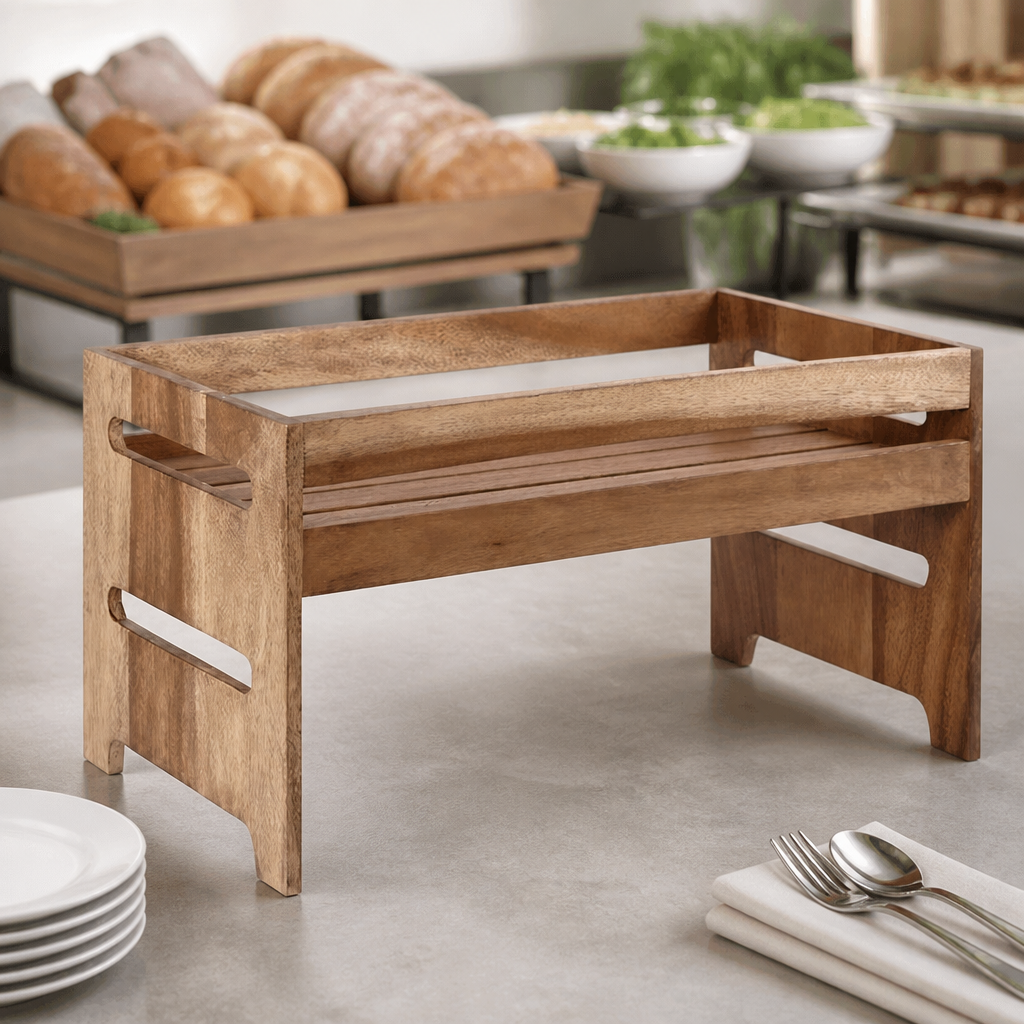 Large Rustic Wooden Crate for Commercial Catering 235mm