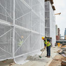 Premium Flame Retardant Debris Netting - White 2M x 50M for Safety and Protection on Job Sites