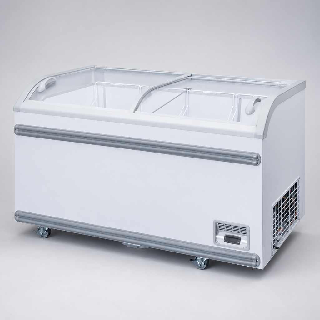 500Ltr Commercial Glass Door Display Freezer for Retail Use