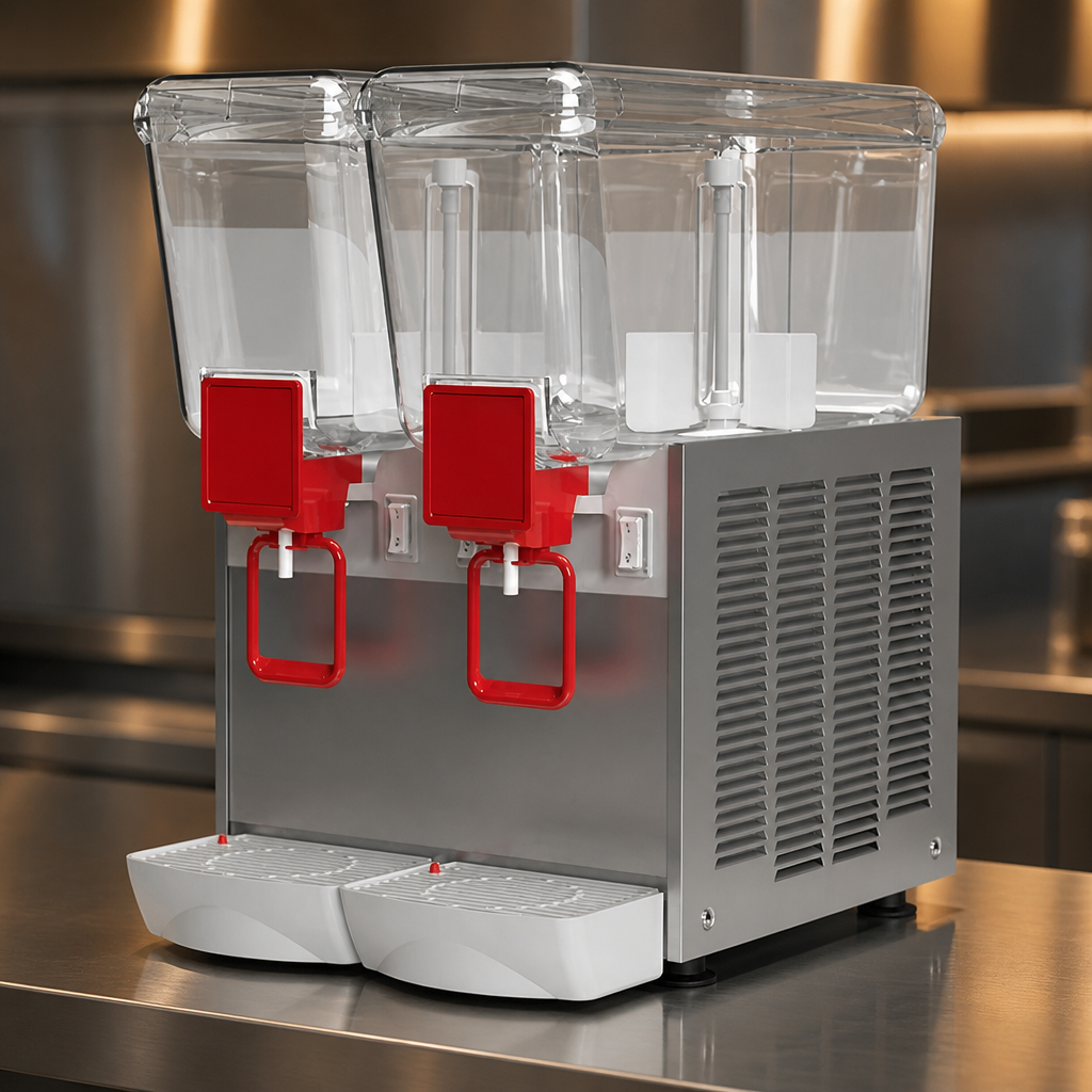 Commercial Double Bowl Chilled Juice Dispenser 2x12Ltr Capacity
