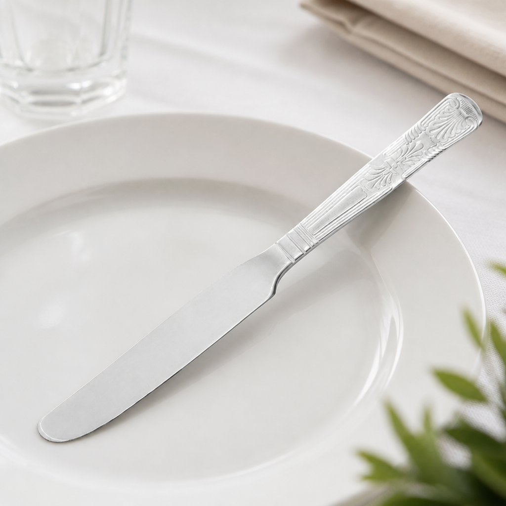 Commercial Table Knives 12 Pack Solid Handle 242mm Stainless Steel