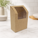 Brown Recyclable Sandwich Containers with PET Window 500 Pack