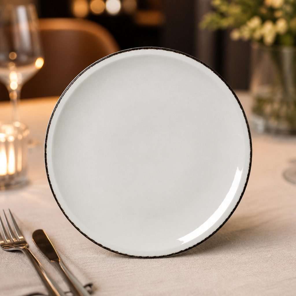 Commercial Pizza Plates 315mm Dappled Rim 6 Pack