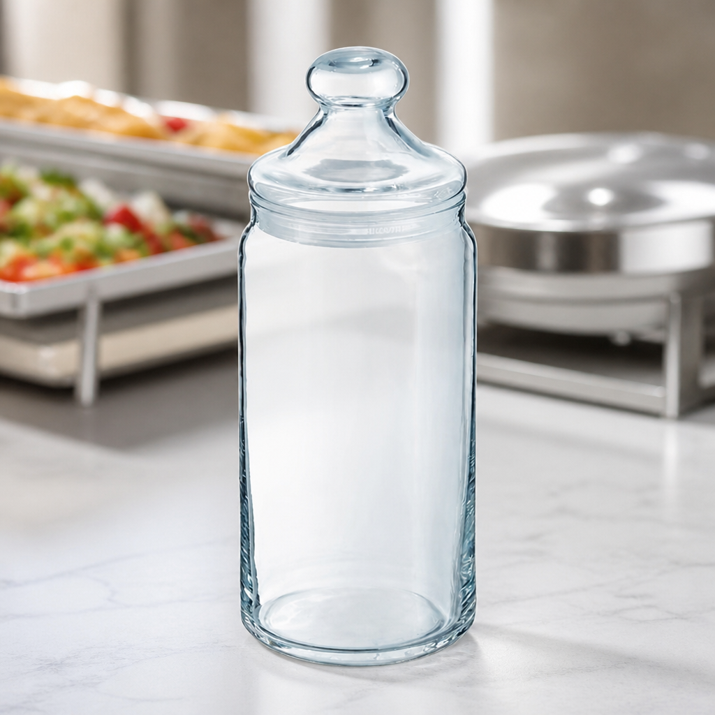 1.5L Commercial Biscotti Jars Set of 6 with Airtight Lids