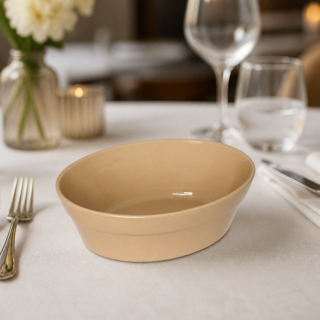 Commercial Stoneware Oval Pie Dishes 395ml 6 Pack