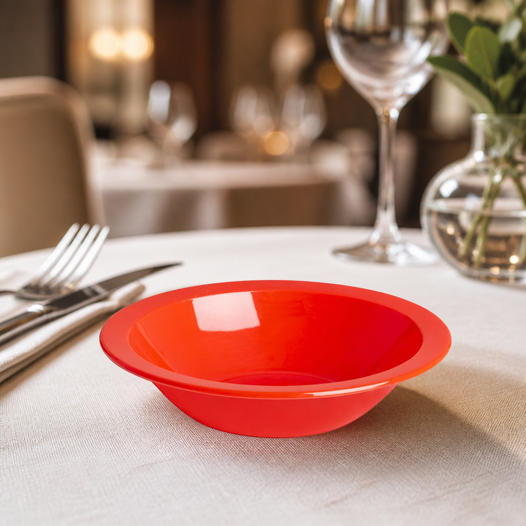Commercial Polypropylene Bowls Red 174mm - 12 Pack