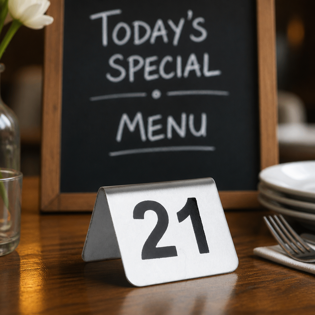 Stainless Steel Table Numbers 21-30 (10 Pack)