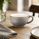 Commercial Stonecast Cappuccino Cups 12oz Peppercorn Grey 12 Pack
