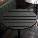 Commercial Aluminium Round Table Top Black 580mm Indoor Outdoor