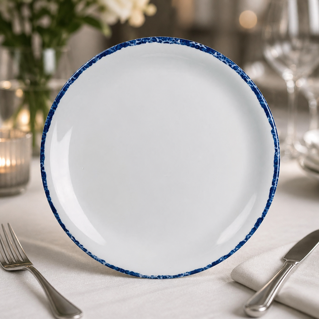 Commercial Melamine Coupe Plates 203mm in a 12 Pack