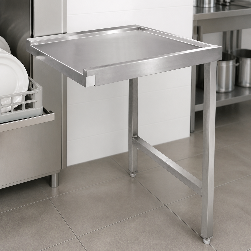 600mm Right Hand Pass Through Commercial Dishwash Table
