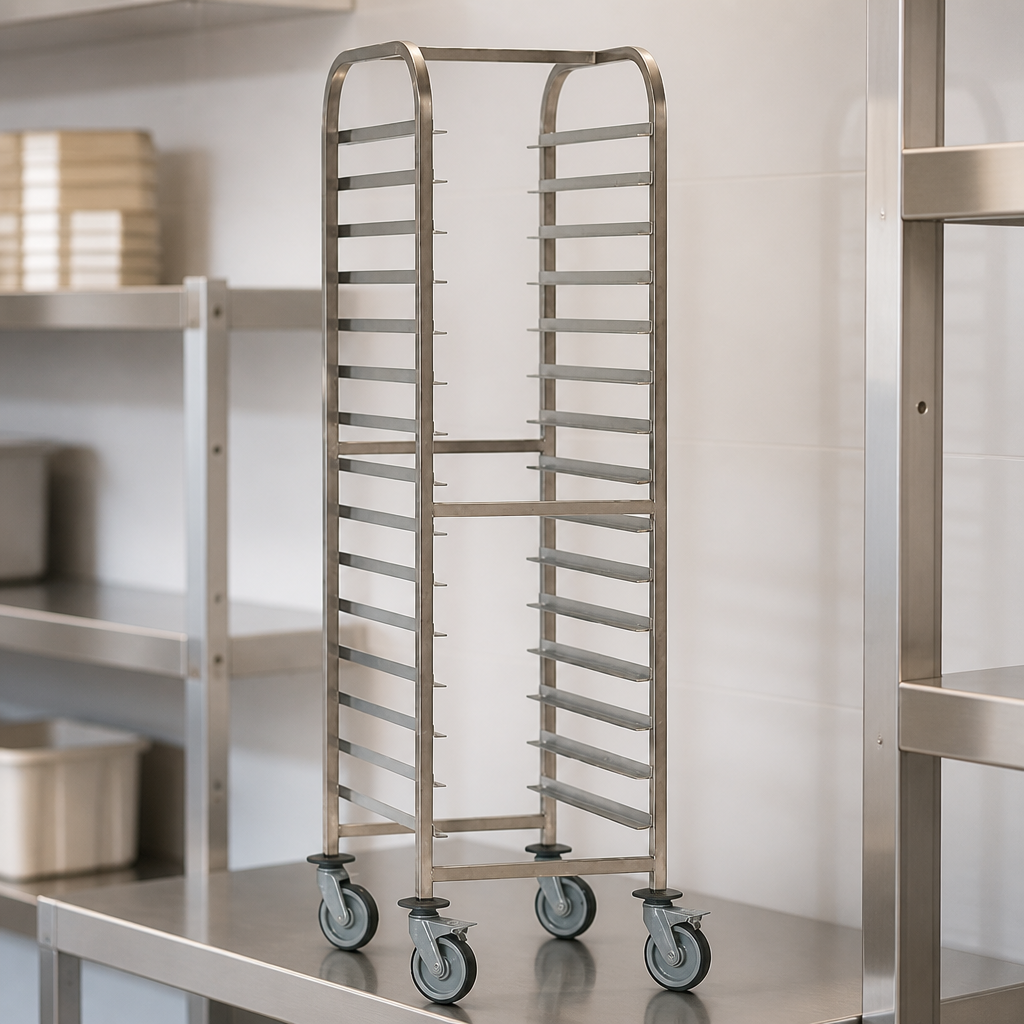 Commercial Patisserie Racking Trolley with 15 shelves