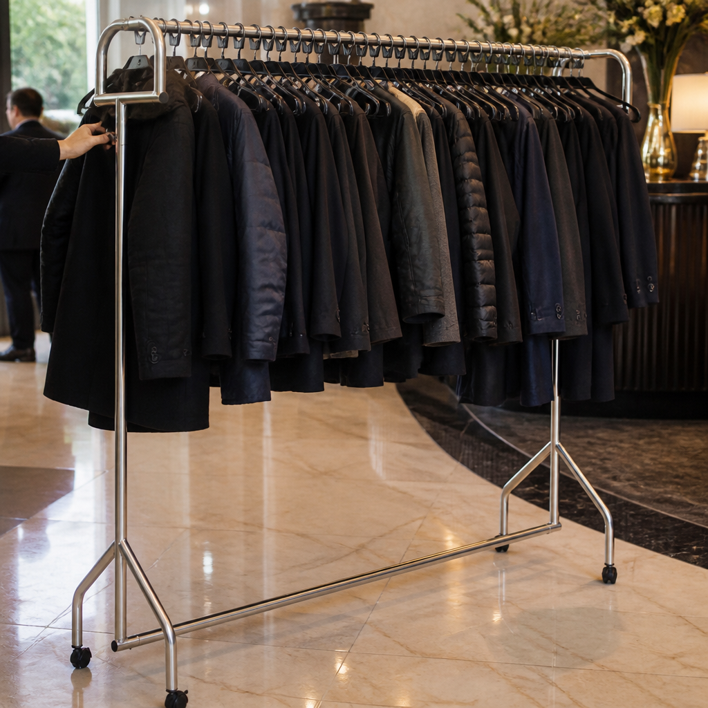 Heavy Duty Commercial Garment Rail for 60 Garments