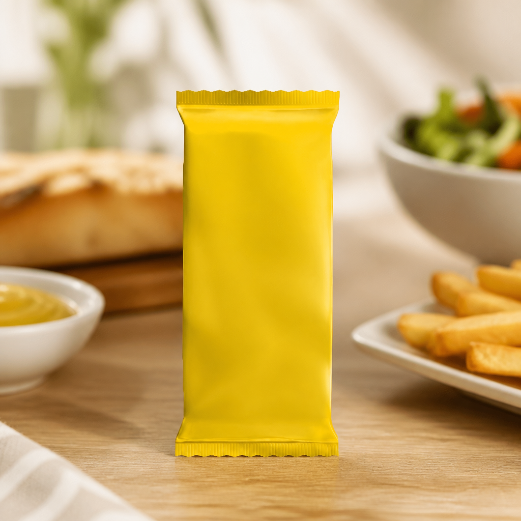 Commercial Hot Mustard Sachets 7ml - 250 Pack for Food Service