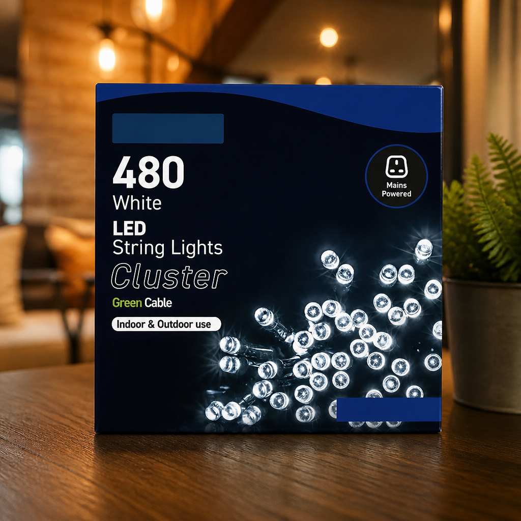 480 LED Indoor Outdoor String Lights 16.9m Warm Glow
