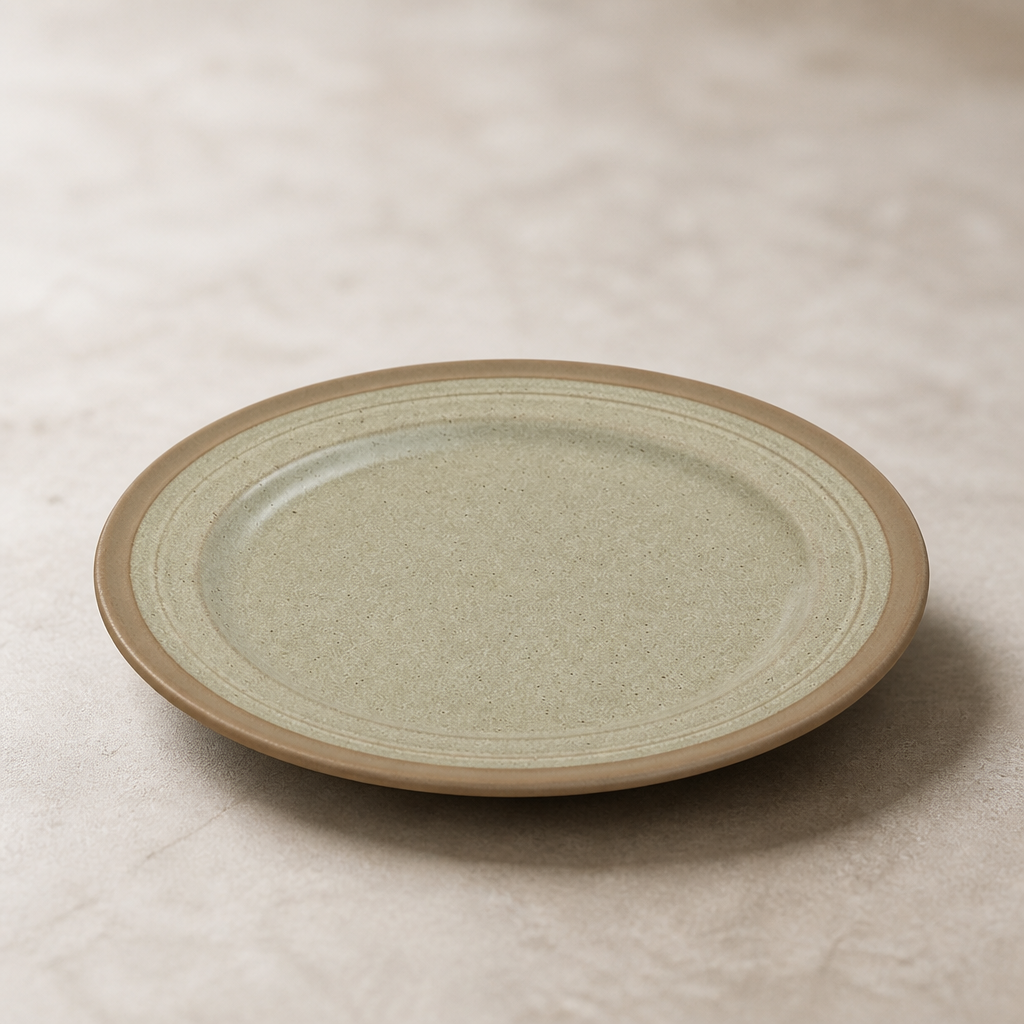 Commercial Stoneware Plates 230mm Round Oatmeal 6 Pack