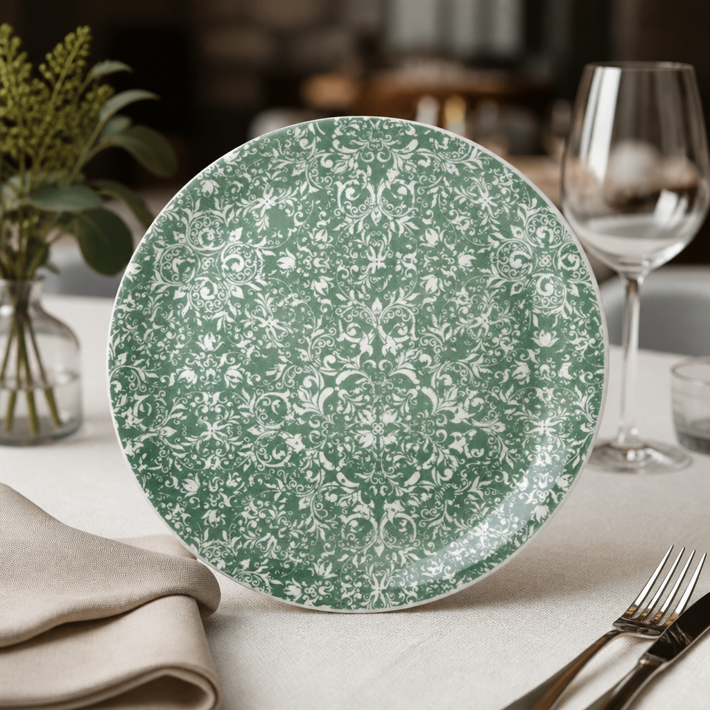 Commercial Coupe Plates 300mm Teal 12 Pack Porcelain