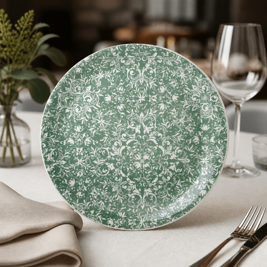 Commercial Coupe Plates 300mm Teal 12 Pack Porcelain