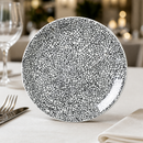 Commercial Coupe Plates 153mm Black Crackle Finish 12 Pack