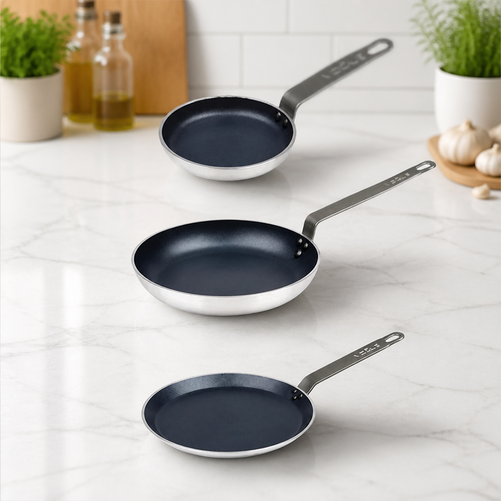 Commercial Aluminium Non-Stick Pans Set of 3 for Catering
