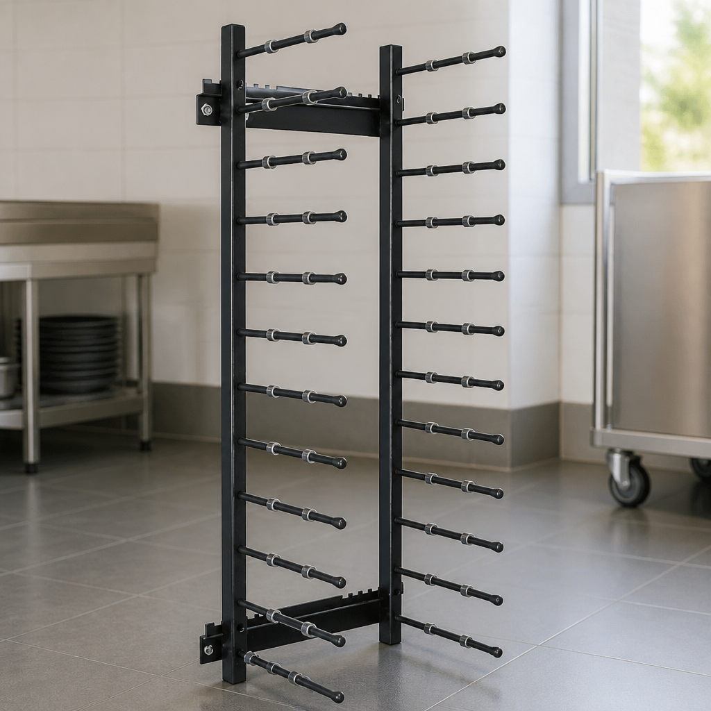 Commercial Plate Rack Trolley for Food Service - 12 Plate Capacity