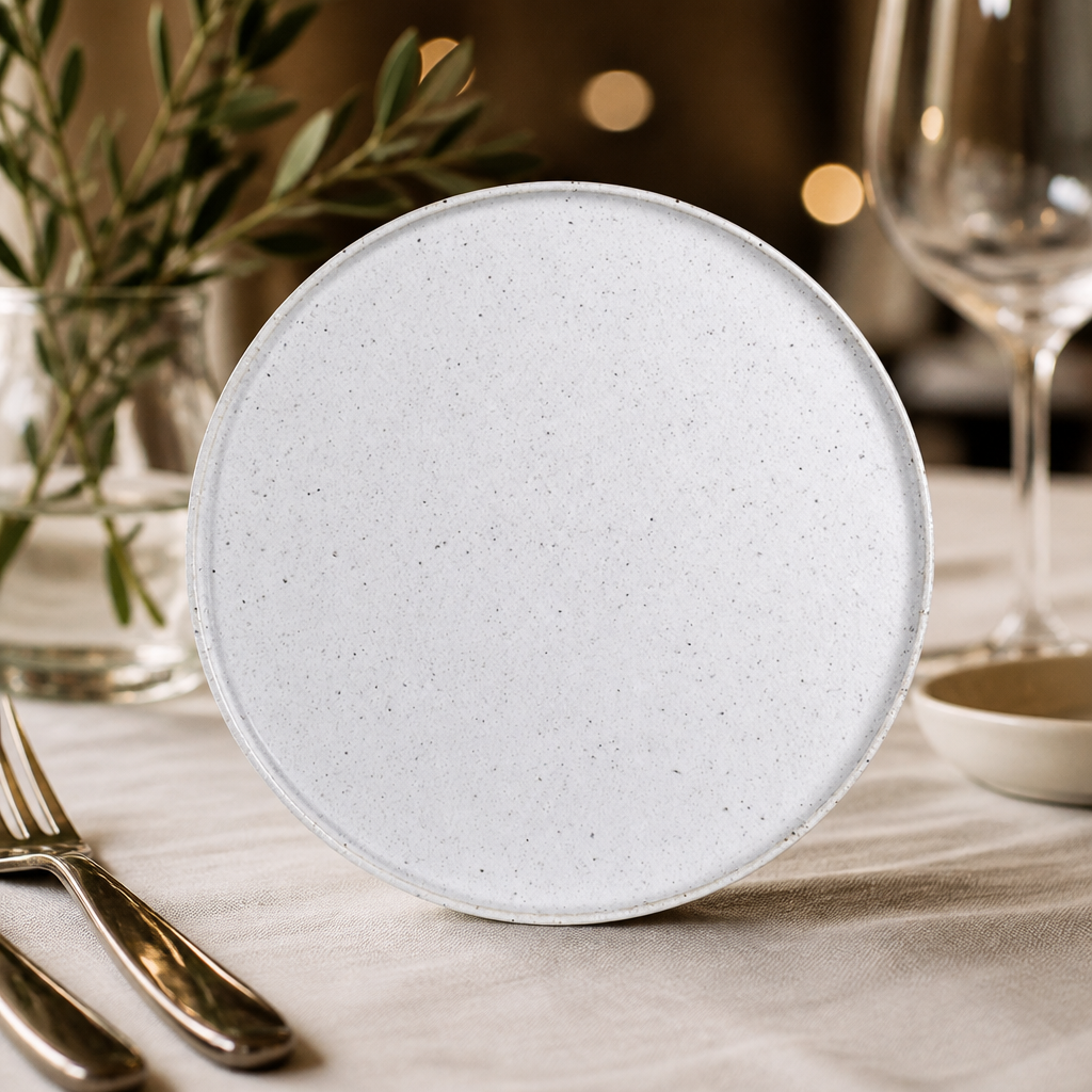 Commercial Wabi Sabi Round Trays 152mm Porcelain 12 Pack