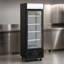 Commercial Upright Display Fridge 218L Capacity Black Finish