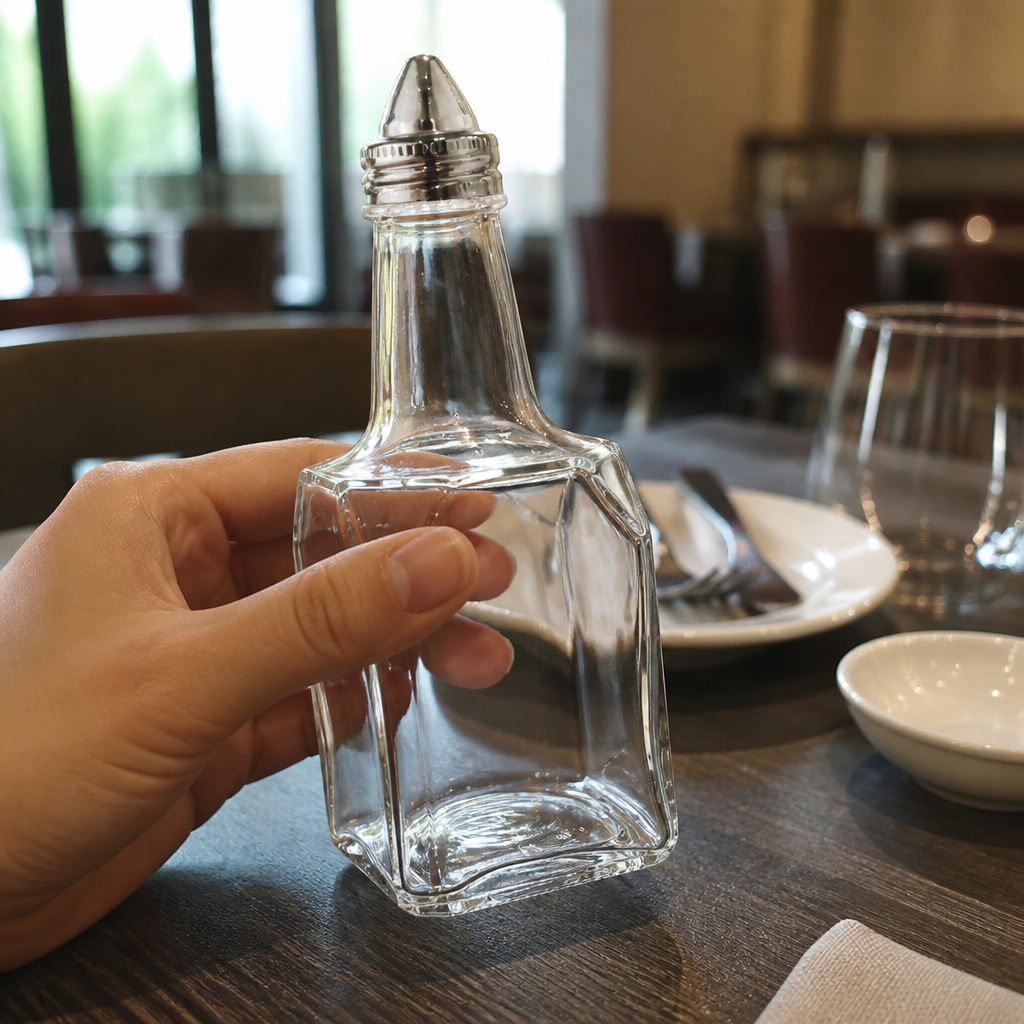 Commercial glass oil and vinegar cruets 142ml 12 pack