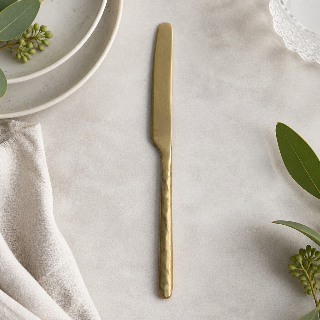 Commercial Vintage Gold Cake Knives Set of 12 Stainless Steel