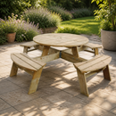 6.5ft Commercial Wooden Picnic Table for Outdoor Dining