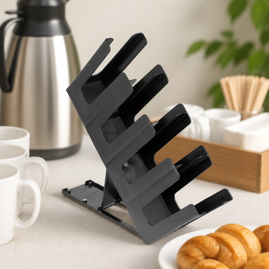 Commercial 4-Slot Cup Dispenser for Hot and Cold Cups