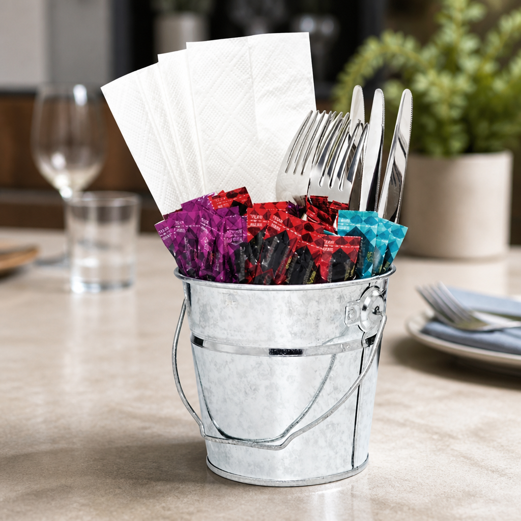 Commercial Galvanised Steel Mini Chip Bucket 1.175Ltr