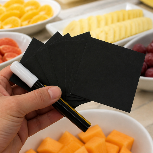 Mini Chalkboard Tags Kit - 20 Pack for Table Number Signs