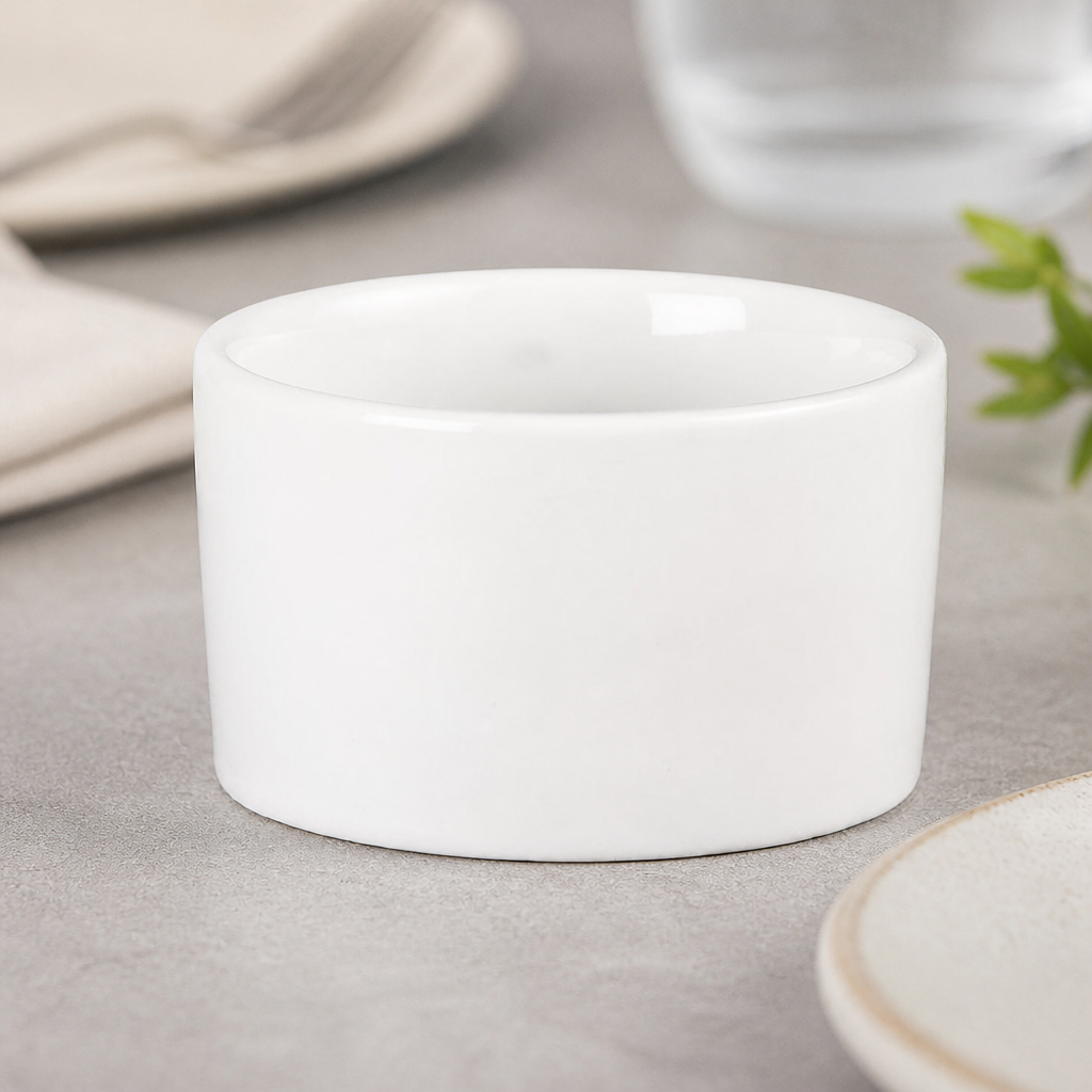Commercial Porcelain Ramekins 90mm 170ml Whiteware 12 Pack