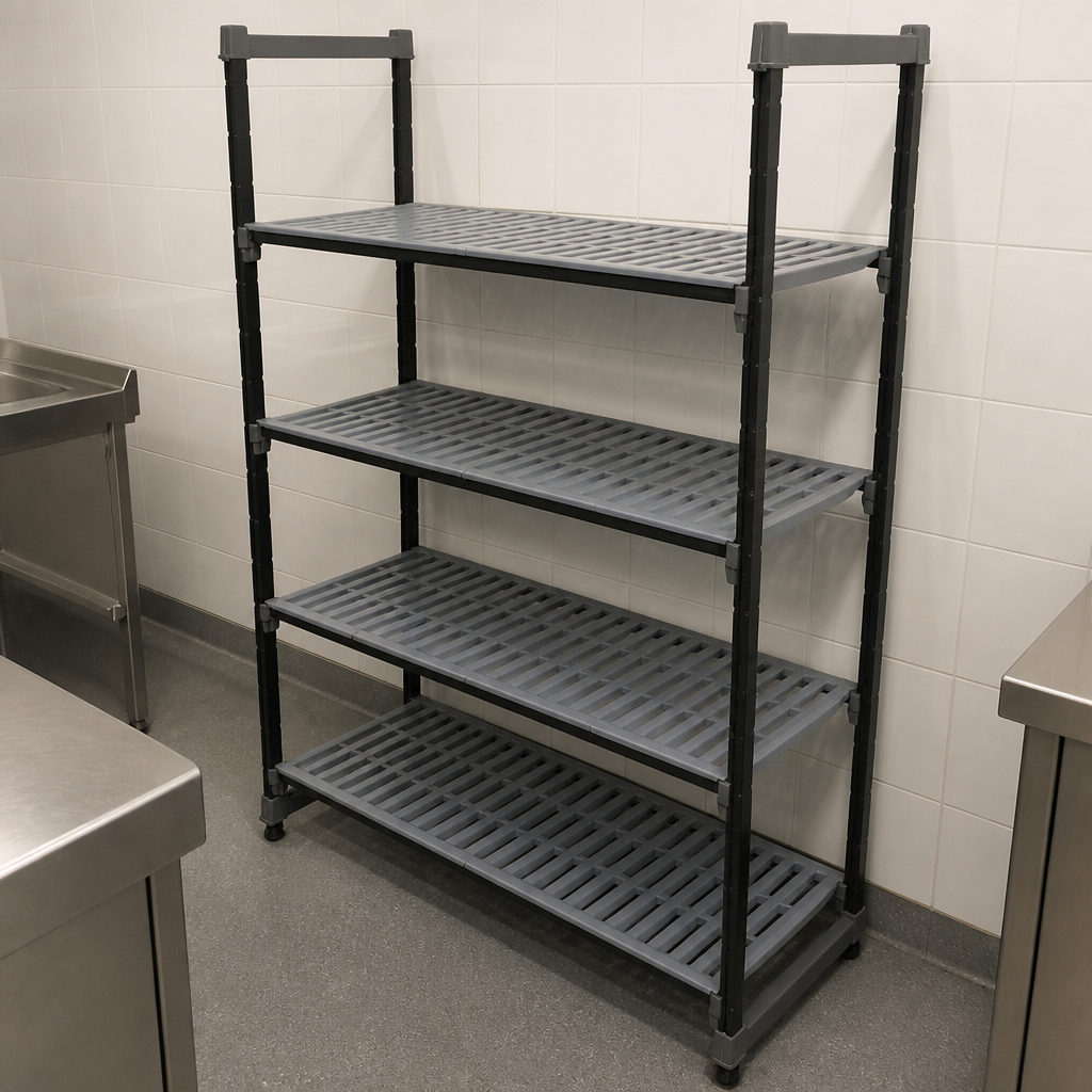 Commercial Cold Room Racking 4 Tier Shelving Unit 1830 x 1374mm