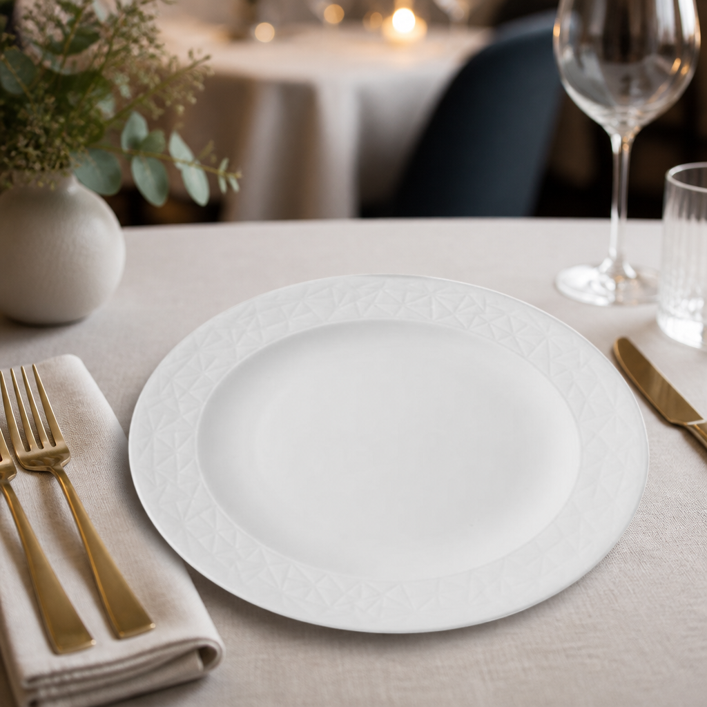 Commercial Abstract Plates 165mm Vitrified Fine China 12 Pack