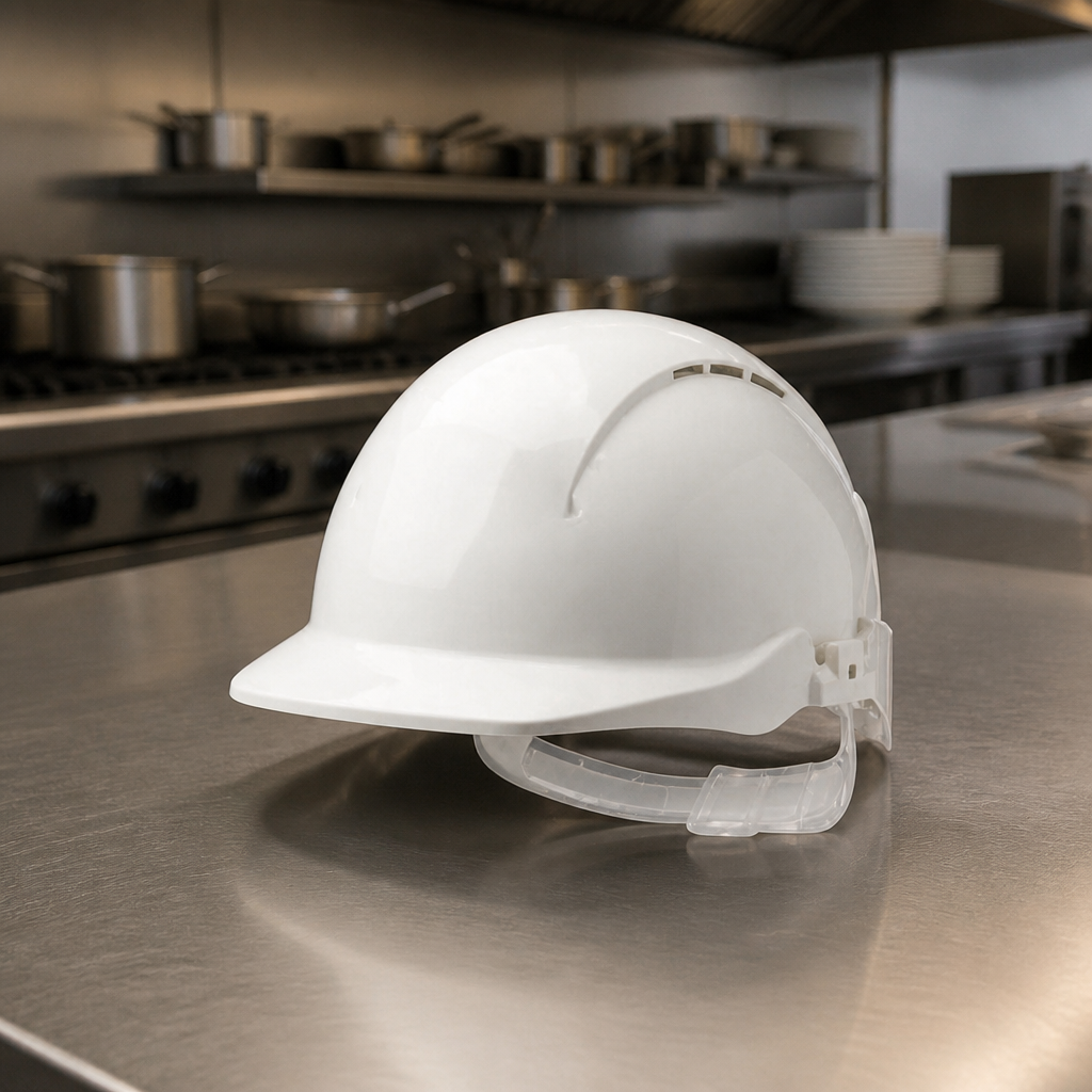 Vented Safety Helmet for kitchen head protection