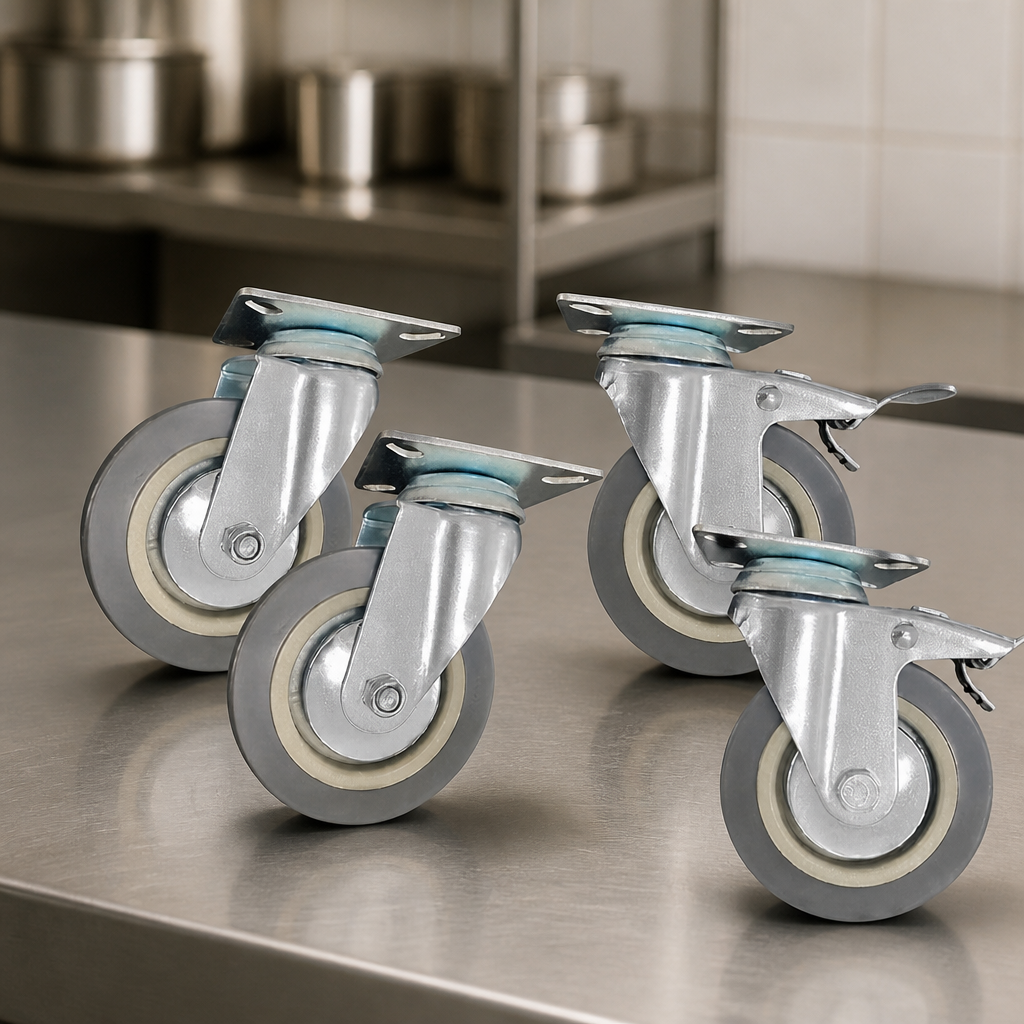 Commercial Replacement Castors Set of 4 for Catering Equipment