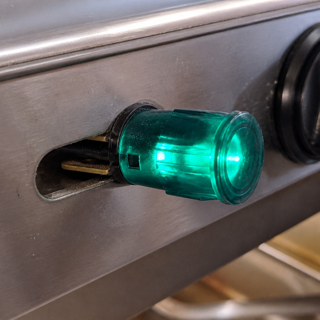Replacement Neon Round Green for commercial fryers and ovens