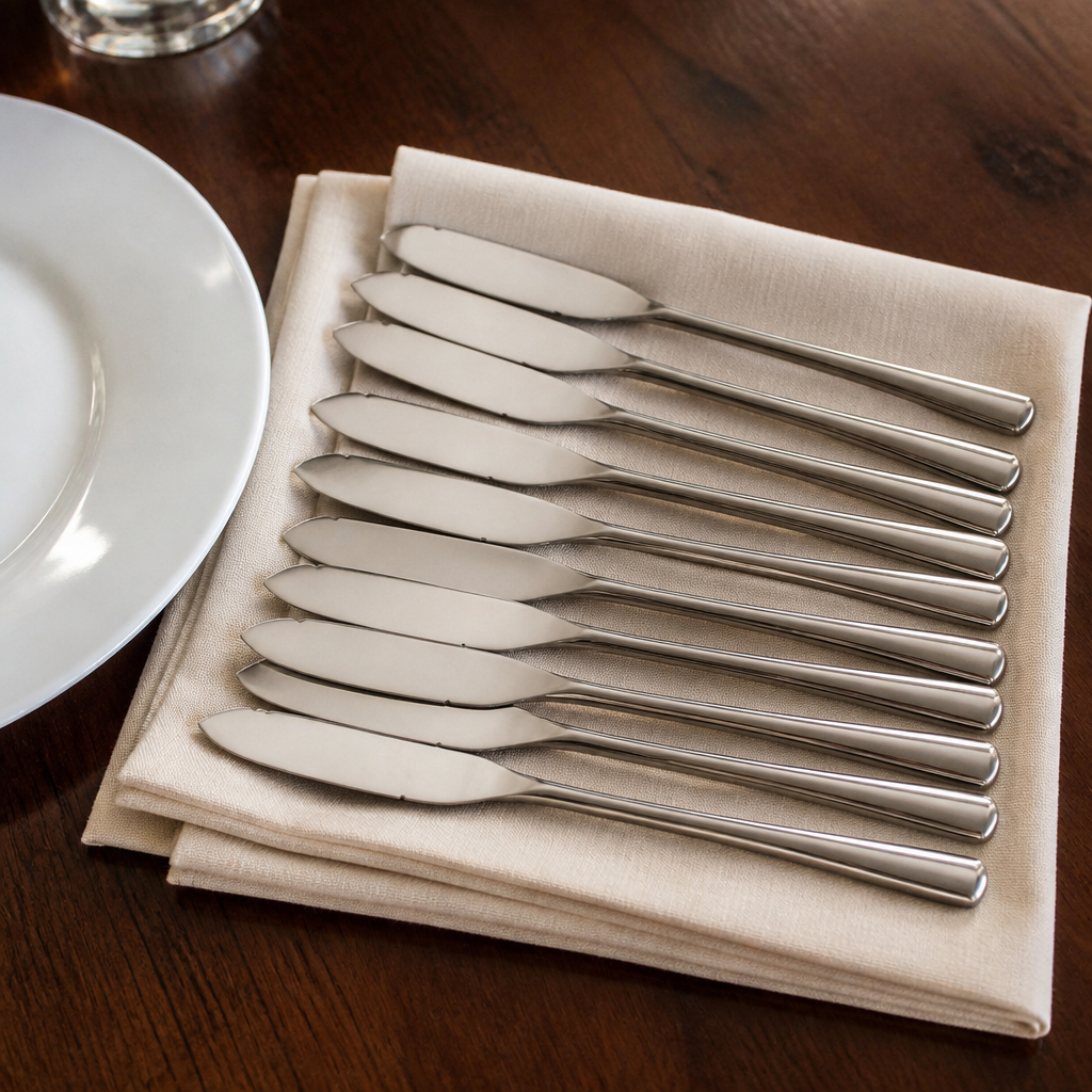 Commercial Fish Knife Set 12 Pack Stainless Steel Cutlery